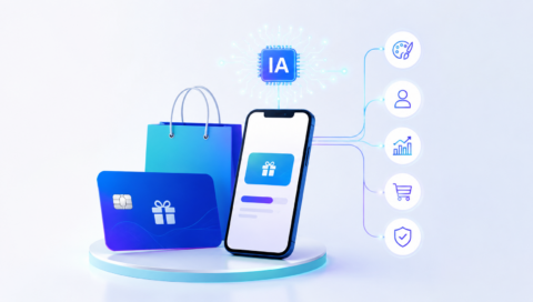 Illustration d’un programme de carte cadeau optimisé grâce à l’intelligence artificielle dans le retail